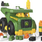 Mega Bloks John Deere Toddler Building Blocks Toy Set, Dump Truck with 25 Pieces and Storage, 1 Figure, Green, Ages 1+ Years