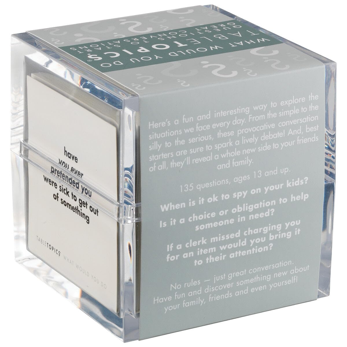 TableTopics What Would You Do Question Card Game - 135 Provocative Conversation Starter Cards for Parties with Adult Friends, Spark Lively Debates
