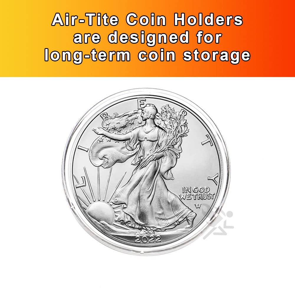 OnFireGuy 10pcs 40.6mm Direct Fit H40 Coin Holder Capsules for 1oz Silver Eagles | Protective Coin Cases for American Silver Eagles, 1oz Silver Panda
