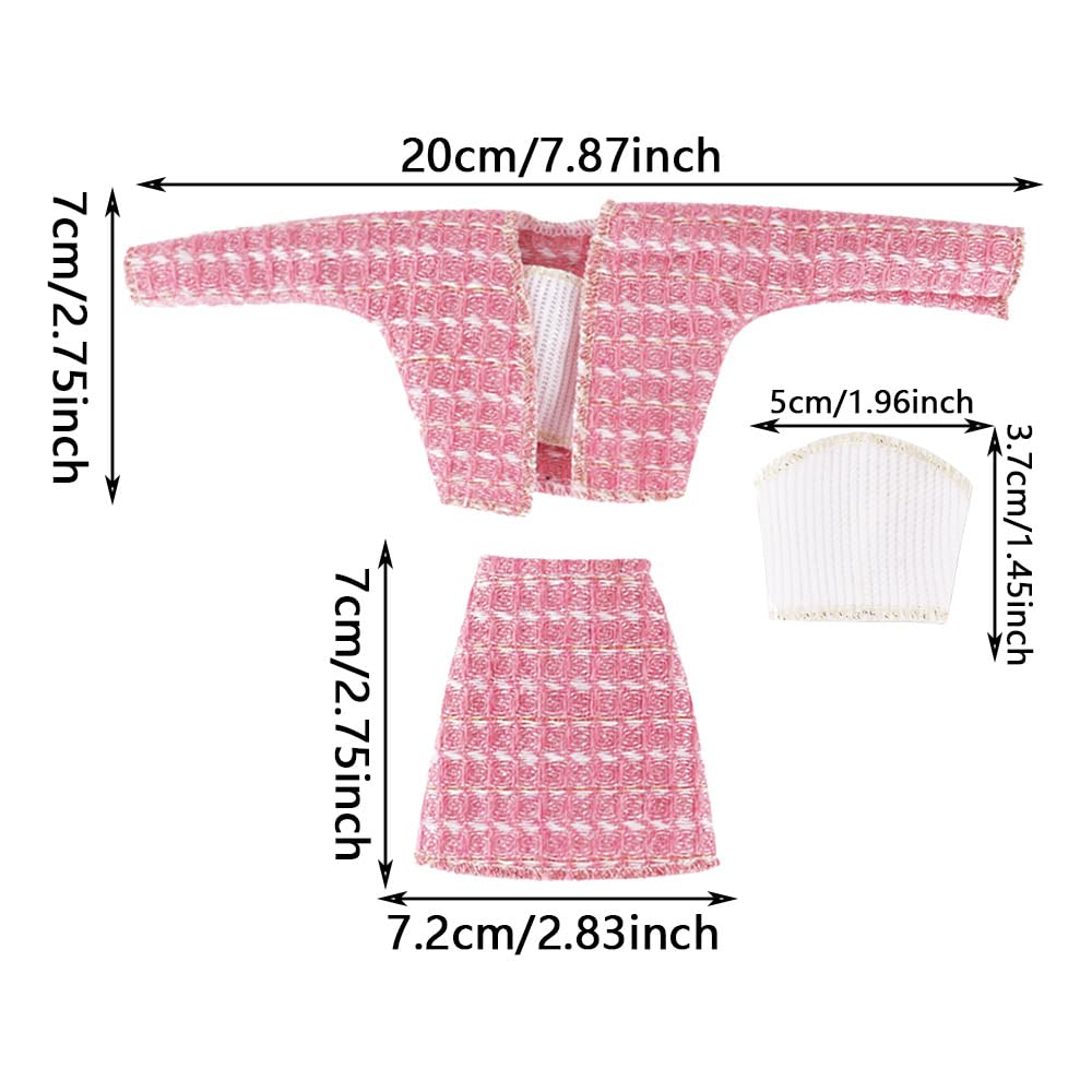 Doll Clothes, 5 Sets Outfits Winter Dresses Pants Windbreaker Hat for 11.5 inch Dolls Accessories Random Style (G)