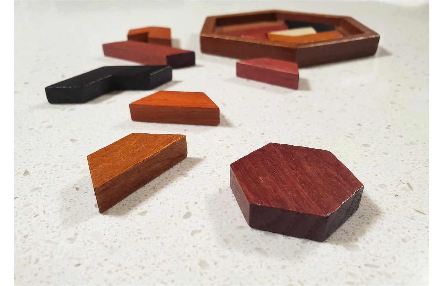 Hexagon Wooden Puzzle Toy - Brain Teasers - Brain Teaser Puzzles for Adults and Kids