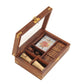 Old Modern Handicrafts Wooden Game Set with Brass Goblet - Endless Family Entertainment: Three-in-One Game Set - A Graceful Addition to Your Home