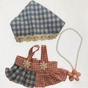 Cute Clothing Set, Suitable for 17cm Cute Clothing Set, Including high-end Fashionable Dresses and Headscarf Accessories, Headscarf+Clothing