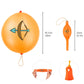 30Pcs Pixel Punch Balloons, Thickened Neon Punching Balloon Heavy Duty Party Favors with Rubber Band Handle, Bouncy Balls for Birthdays, Games, Goodie