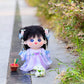 niannyyhouse 20cm Plush Doll Antique Hanfu Suit Shawl Dress Hairpin 8in Doll Dress Up (Blue+Purple)