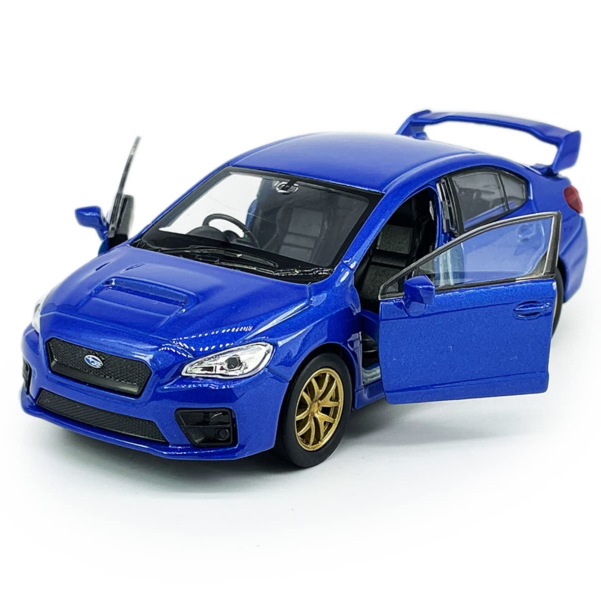 Metanyl Impreza WRX STI Toy Car Racing Sports Diecast Model Car 1/36 Scale Metal Pull Back Vehicle, Doors Open, Zinc Alloy Casting, Boys Toys Kids