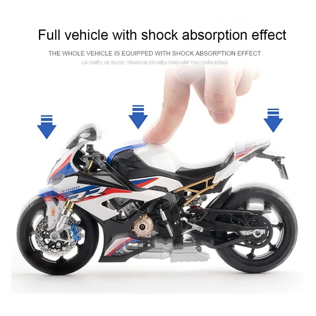 HTLNUZD 1:9 Racing Motorcycle Car Model S1000RR Adult Die Cast Collection Decoration Gift