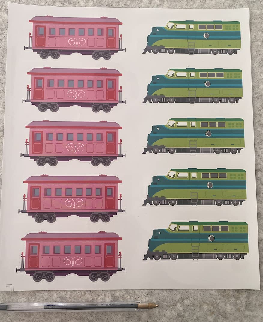 Jayd Products, Pin the Choo Choo on the Track, Train Theme Party Game 40 Stickers, 37 * 24in, X-Large Poster Train Birthday Party Activity