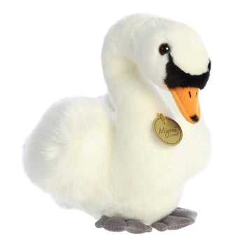 Aurora® Realistic Miyoni® Swan Stuffed Animal - Lifelike Details Make a Cherished Companion - Perfect for Decorating Bedrooms or Classrooms - White