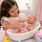 JC Toys 17" Realistic Newborn Baby Girl Doll - Made in Spain, Soft Vinyl Body with Accessories, Dressed in Pink