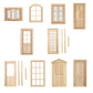 Dollhouse Doors, Wooden Miniature Dollhouse Furniture Door Frame for Dolls Houses Decoration-1: 12 Scale