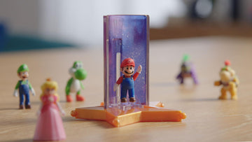The Super Mario Galaxy Movie - 1.5” Mini Figures with Star Launcher Accessory 6-Pack Bundle - Includes Mario, Luigi, Yoshi, Princess Peach, Bowser