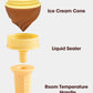 Smily Mia Ice Cream Cone Baby Teething Toys, Water-Filled Freezable Teether for Babies&Infants, Teething Relief for 0-18 Months, Not-Too-Cold-to-Hold