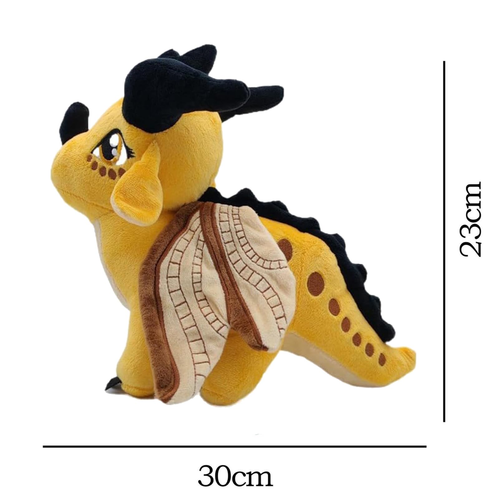 Soft Plush Wings Dragon Figures Stuffed Animals Toy Pillow Doll, Pterosaur Flying Yellow Dragon Plushie Toys Best Birthday Christmas Anniversary
