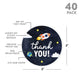 Andaz Press Kids Party Favor Thank You Stickers, 80-Pack 2-Inch Round Outer Space Birthday Stickers for Kids, Boys & Girls, Astronaut Sticker Labels