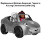 Replacement Part for Fisher-Price Little-People Convertible Car Playset - HCF59 ~ Replacement African-American Figure in Racing Checkered Outfit ~