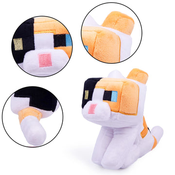 Pixel-Style Game Basic Plush Character Soft Toy, Video Game-Inspired Collectible Plushies Gifts for Kids & Fans (Calico)
