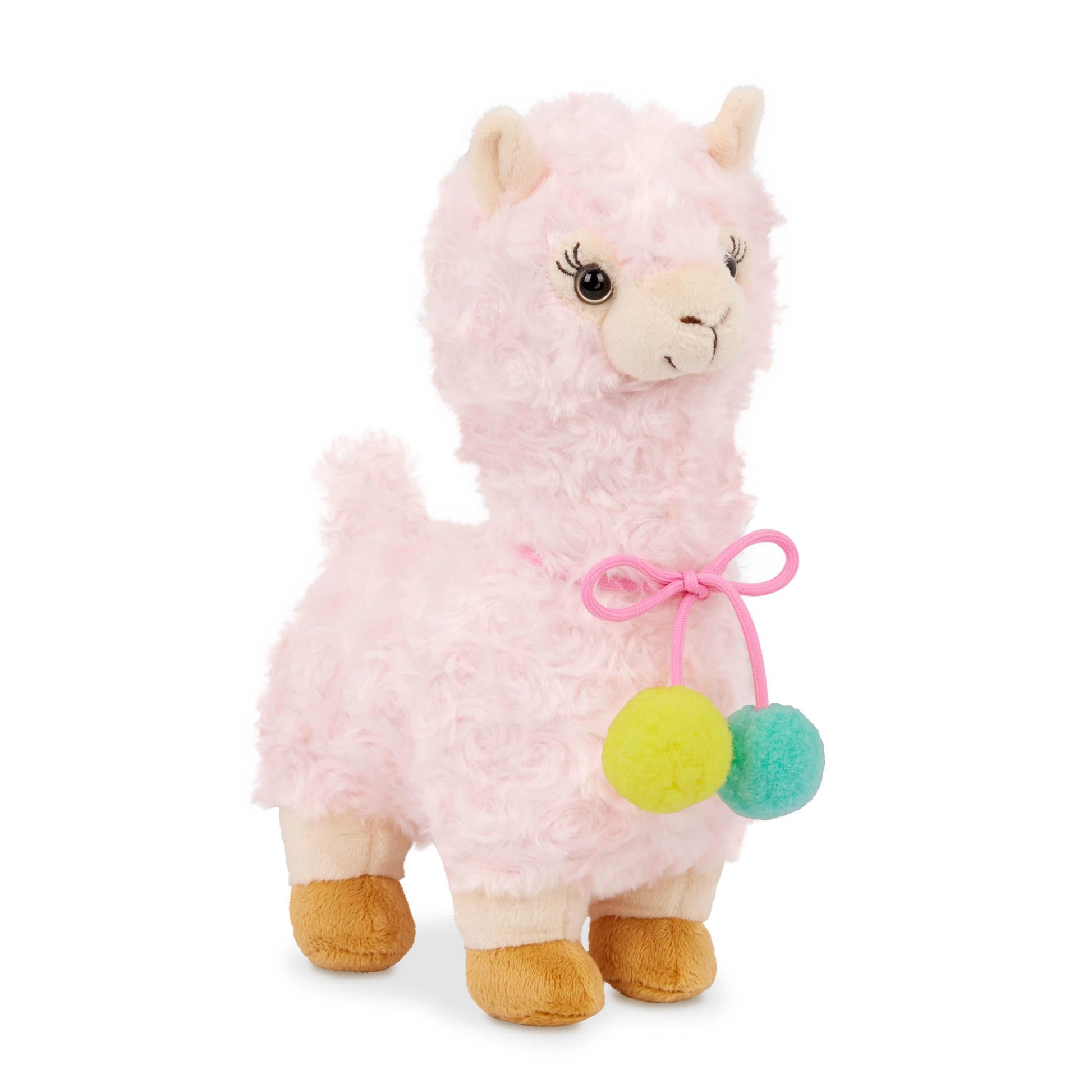 Pucci Pals Plush Llama Pet with Striped Carrier Bag, Comb & Bottle