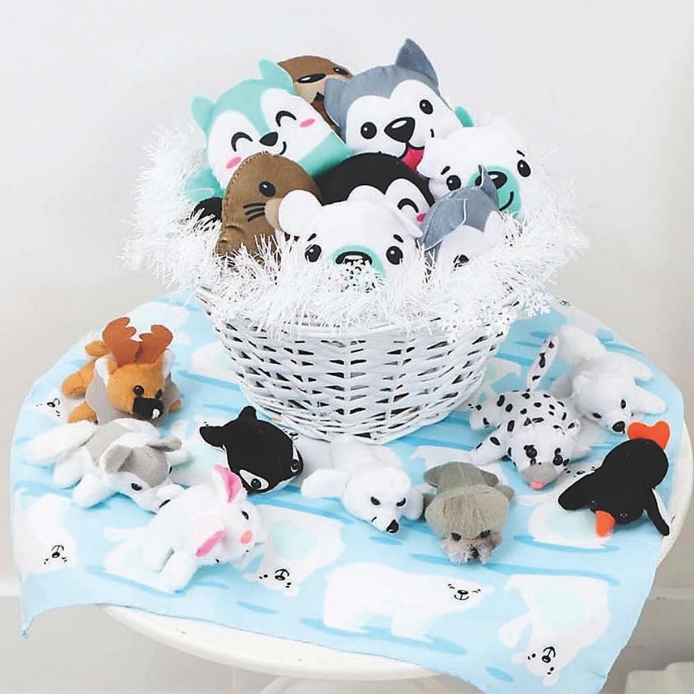 Fun Express Mini Arctic Friends Stuffed Animal Assortment, 24 Pieces