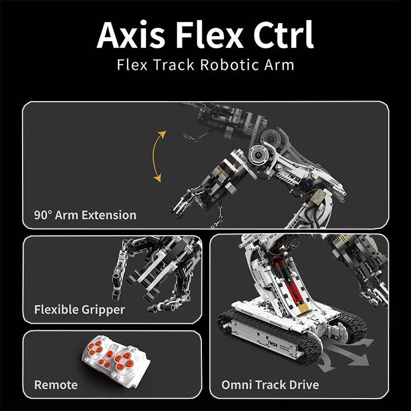 MOQIDI Remote Control Technic Robotic Arm Building Set,Coding for Boys 8-12