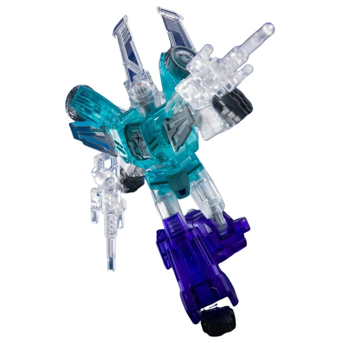 BLOKEES - Transformers - Sixshot - Transparent Version - Model Kit - 53 Pieces - Assembly Required - No Tools - No Cutting - No Glue - No Paint