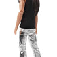 Barbie Signature Looks Ken Doll (Long Brunette Hair) Fully Posable Fashion Doll Wearing Black Tank Top & Metallic Pants, Gift for Collectors
