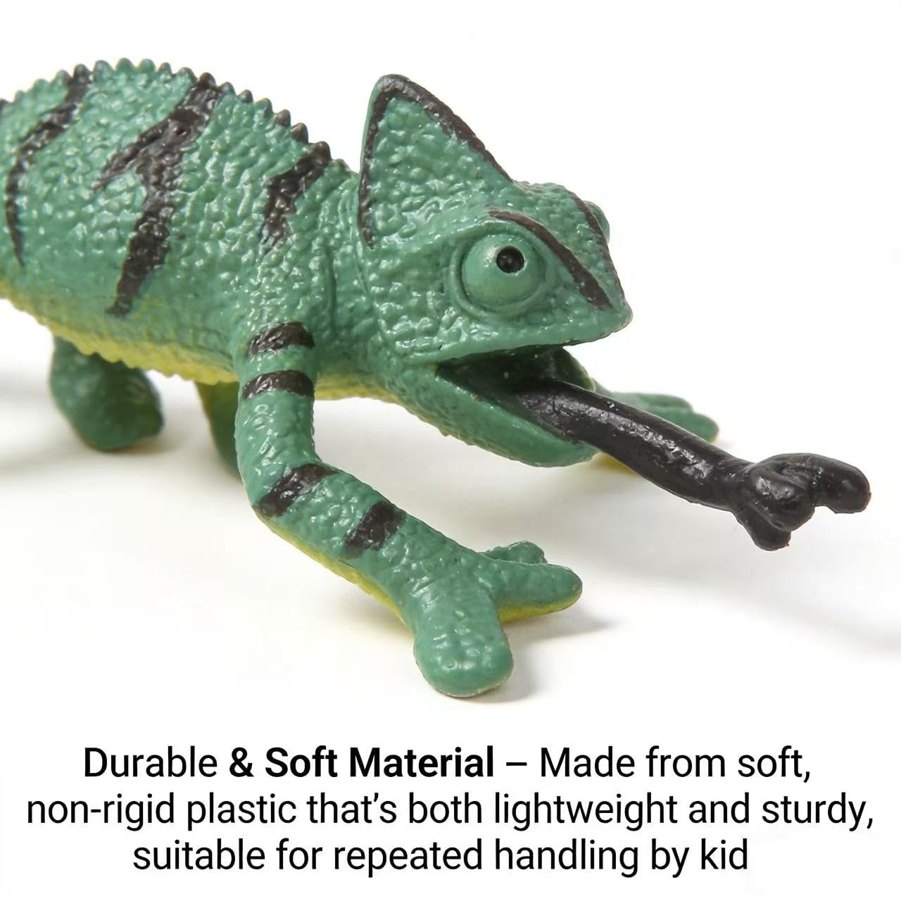 HAPTEGEL E 8PCS Plastic Lizards for Kids, Realistic Reptile Figurines, Hand-Painted Small Animal Toys for Birthday Party Favors, Goodie Bags, Cake