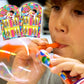 JA-RU Bloonies Magic Plastic Bubbles Balloons Variety Pack (8 Tubes per Pack)| Kids Super Elastic | Blow Up Balloons with Straw | Party Favors