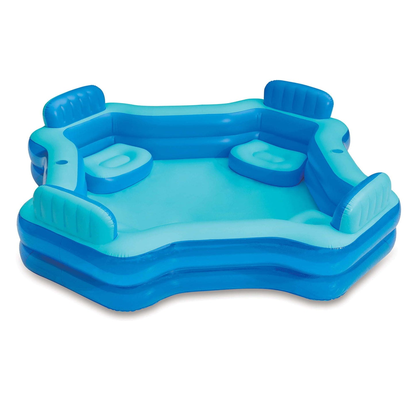 DUITYI Square Inflatable Deluxe Comfort Family Pool, Blue, Ages 6 and Up, Unisex