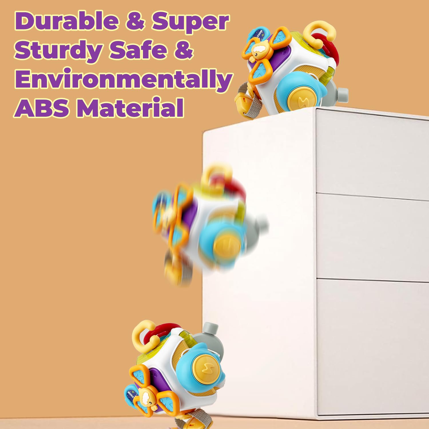 WYCYJU Busy Cube for Toddlers 2-3, Montessori Sensory Activities Busy Board Baby Gifts Infant Boys Girls Travel Toys Educational Learning