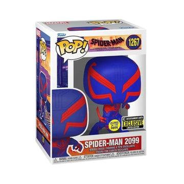 Funko Pop! Movies: Spider-Man Across the Spider-Verse Spider-Man 2099 Glow-in-the-Dark Pop! Vinyl Figure - Entertainment Earth Exclusive, (FUN68370)