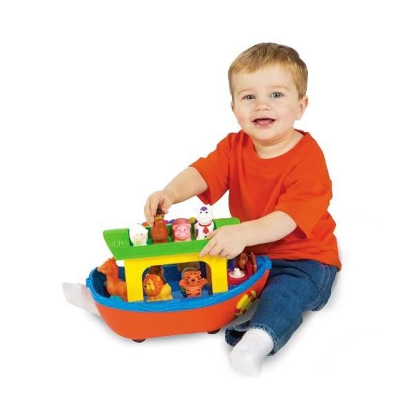 Kiddieland Noah’s Ark Shape Sorter Toy - Musical Boat with 9 Animals