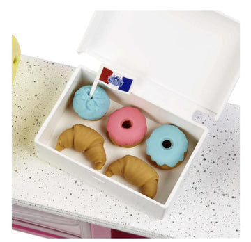 Barbie It Takes Two Baking Set with Malibu Doll and 18 Accessories Including Modelling Dough 3 Colours and Moulds, Children's Toy, from 3 Years, HJY19