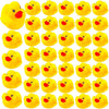 DZTIAN Mini Rubber Duck Set Yellow 12-Pieces Float & Squeak Mini Rubber Duck Baby Bath Ducky Sound ShowerToys for Kids Celebrate The Joy