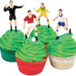 PME Soccer Toppers for Cake and Cupcakes, Set of 9