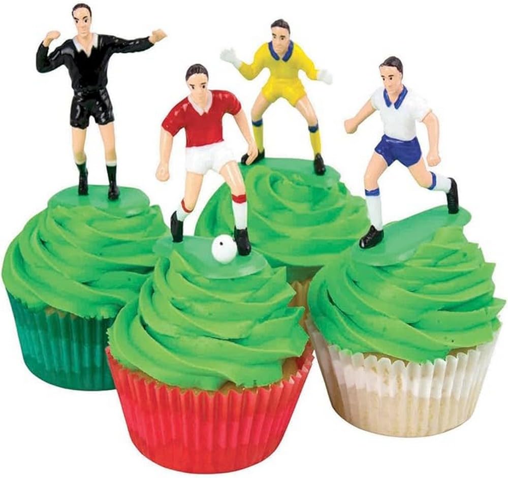PME Soccer Toppers for Cake and Cupcakes, Set of 9