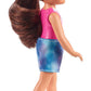 Barbie Chelsea Doll (6-inch Brunette) Wearing Sparkly Skirt, Molded Unicorn Top & Green Shoes, Gift for 3 to 7 Year Olds