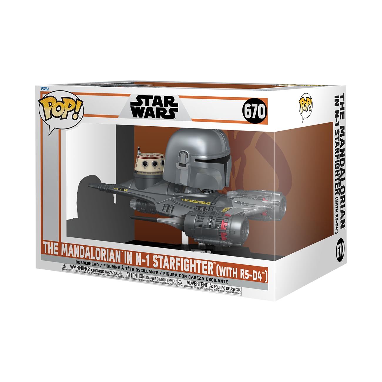 Funko POP! Rides: Star Wars: The Mandalorian - Mandalorian in N1 Starfighter - Collectable Vinyl Figure - Gift Idea - Official Merchandise - for Kids