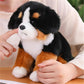 JIANEEXSQ Realistic Bernese Mountain Dog Stuffed Animal, Lifelike Bernie Mountain Dog Plush Toy Doll, Birthday Gift Decor