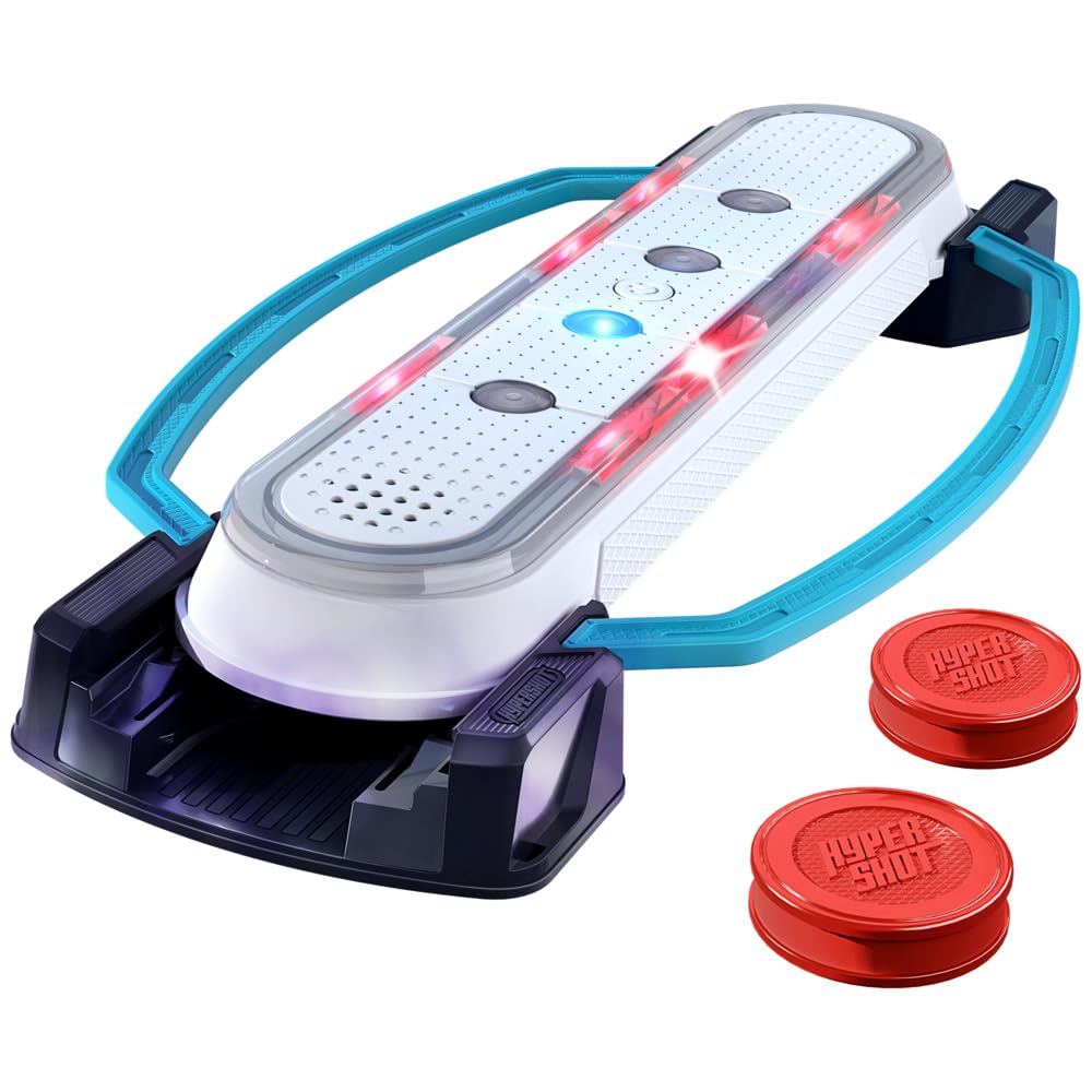 Hasbro Gaming Hypershot Electronic Tabletop Hockey Game | 5 Games in 1 | Music, Lights, and Sounds | Ages 8 and Up | for 1 to 2 Players | Kids Board