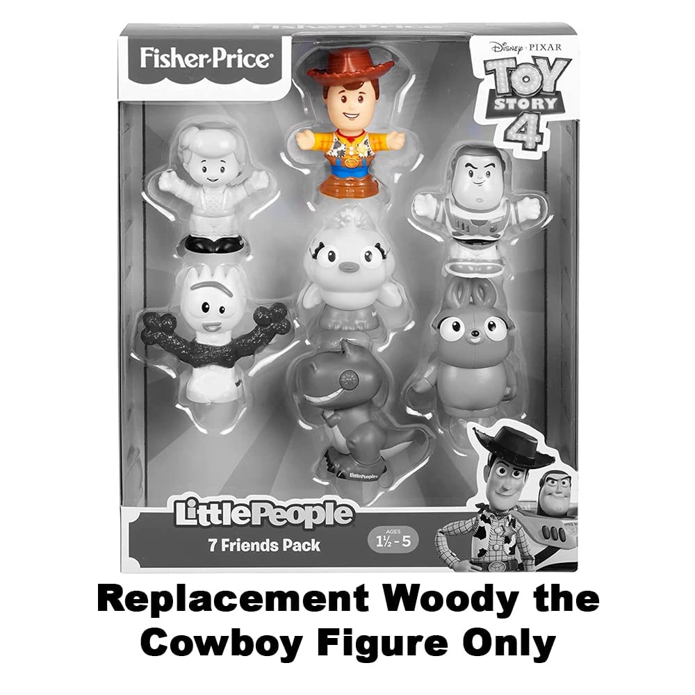 Fisher-Price Replacement Part Little People Inspired by Toy Story 4 Friends Playset GFD12 - Replacement Woody The Cowboy Figure