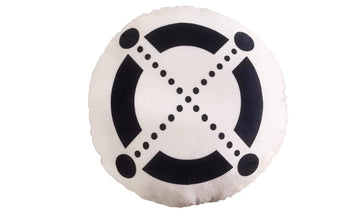 Elrond Pillow - Round Stuffed Plush Crypto Pillow by BlockCraft.Shop EGLD Plush Pillow