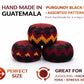 Funny Guy Mugs Footbag Balls 3 Pack Handmade Crocheted Kick Toss Balls from Guatemala Assorted Patterns Burgundy Black