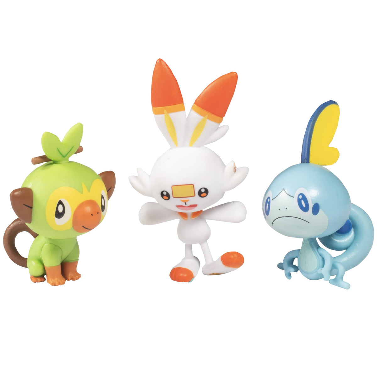 Pokemon Battle Ready! Battle Figure Set, 8 Pieces - with 2 & 3 inch Figures Pikachu, Scorebunny, Grookey, Sobble, Jigglypuff, Cubone, Vaporean &