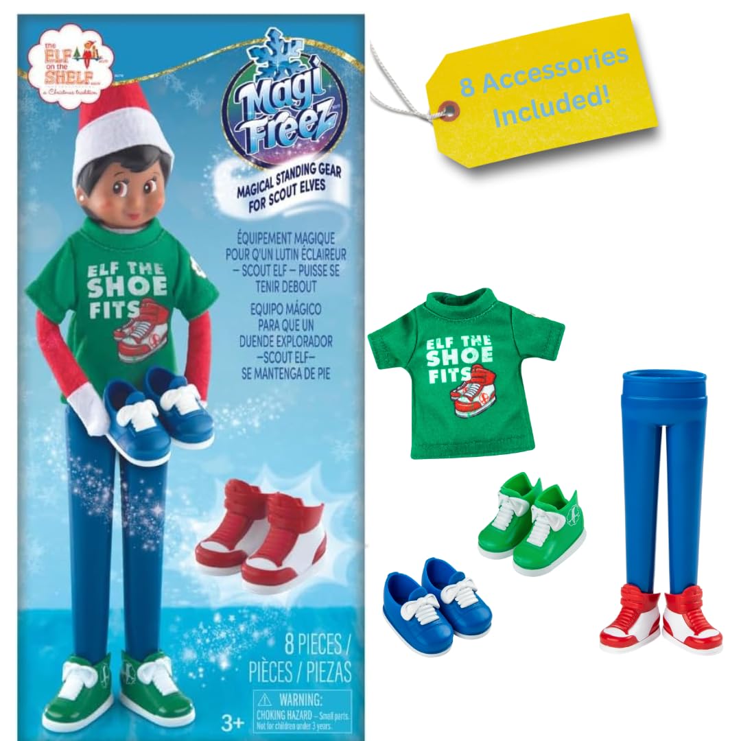 The Elf on the Shelf MagiFreez® Cool Kicks Sneaker Trio-Mix and Match Sneaker Accessory Pack for Your Scout Elf - Scout Elf Not Included