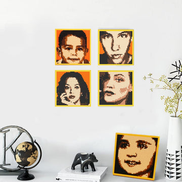 Amalia Personalized Mosaic Portrait Custom Building Kit for Adults Kids Micro Bricks Art Customized Your Own Photo Create Picture Unique Gift