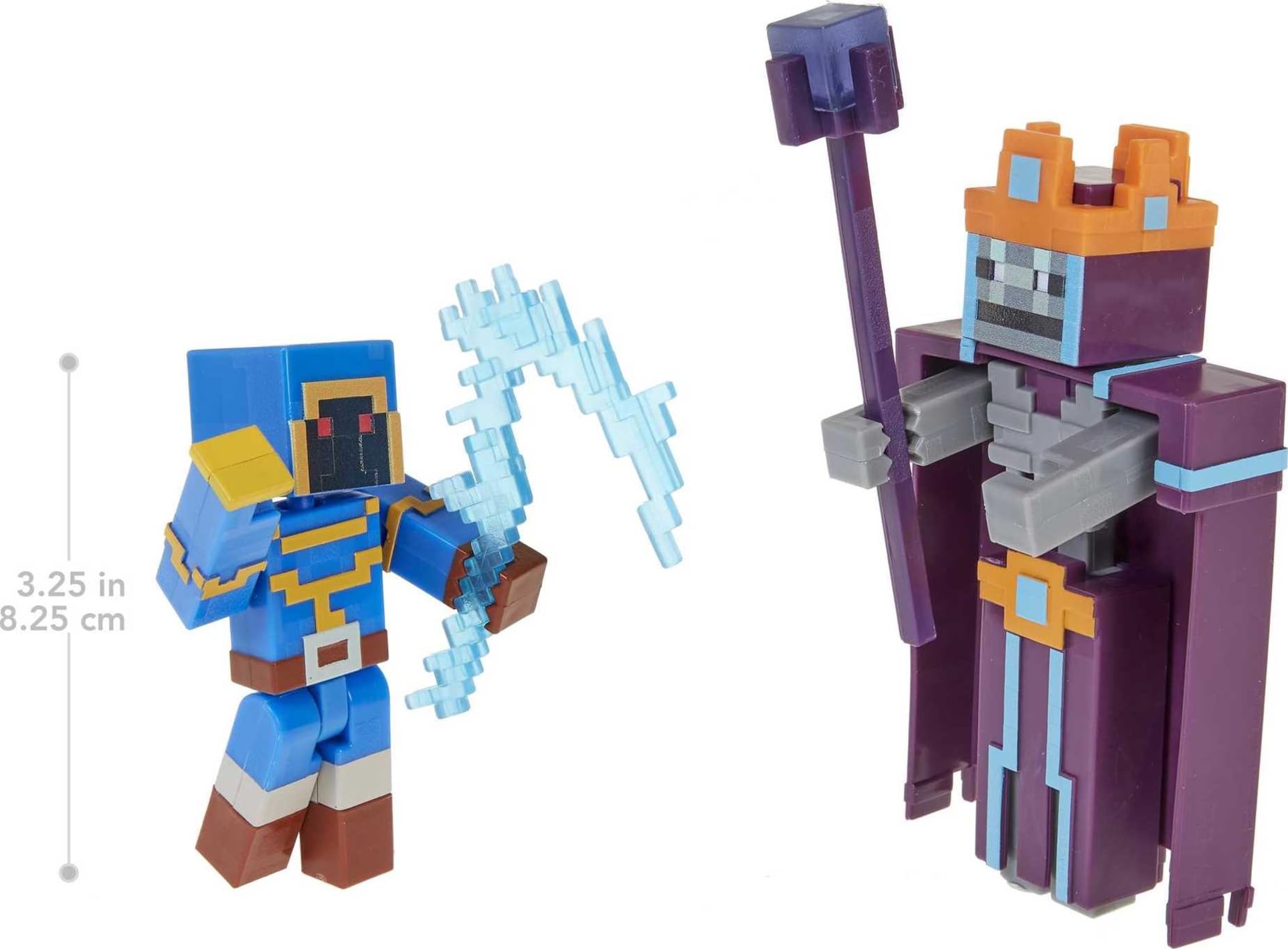 Minecraft Dungeons 3.25" 2-Pk, Arch Illager & Redstone Golem Battle Figures, Great for Playing, Trading, and Collecting, Action and Battle Toy