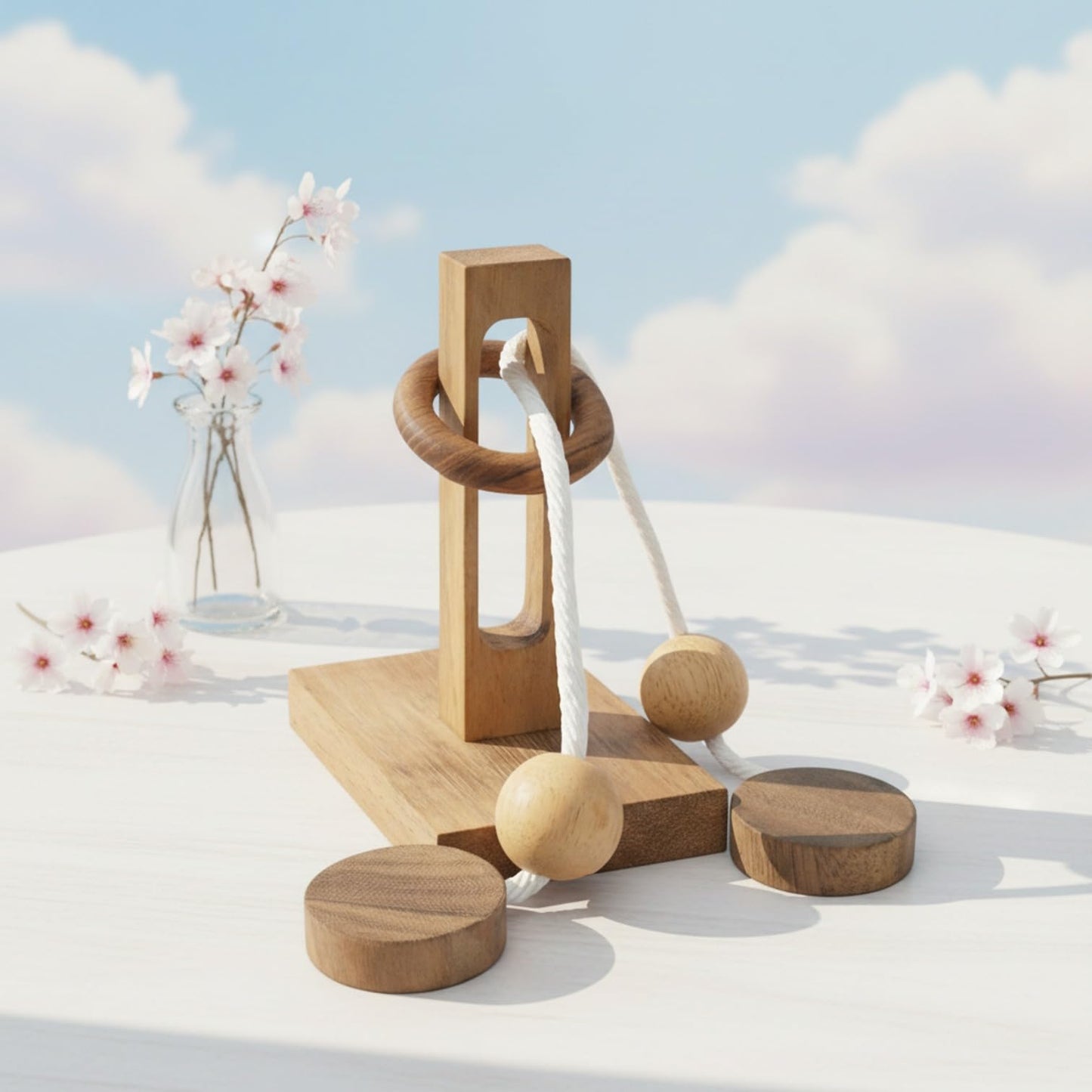 Oliver String Wooden Puzzle Brain Teaser