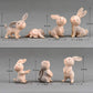 7 Pcs Rabbit Figures for Kids, Animal Toys Set Cake Toppers, Rabbit Fairy Garden Miniature Figurines Collection Playset for Christmas Birthday Gift