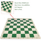 OUMODA 4" King Tournament Chess Set Foldable 20" Silicone Chess Board Mat with 2.2" Squares Green Color, Weighted Chess Pieces- 2 Extra Queens